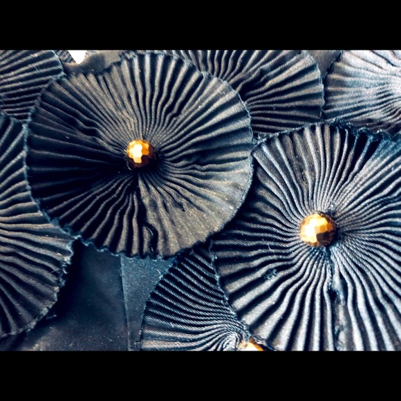 BCBGMaxAzria Pleated Taffeta Tube Top Dress Sz 12 Beaded party - Picture 3 of 16